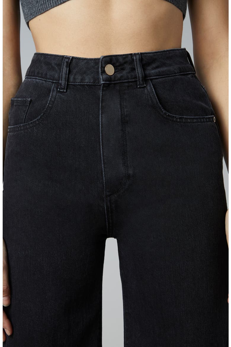 Hepburn High Waist Crop Wide Leg Jeans, Alternate, color, LARK