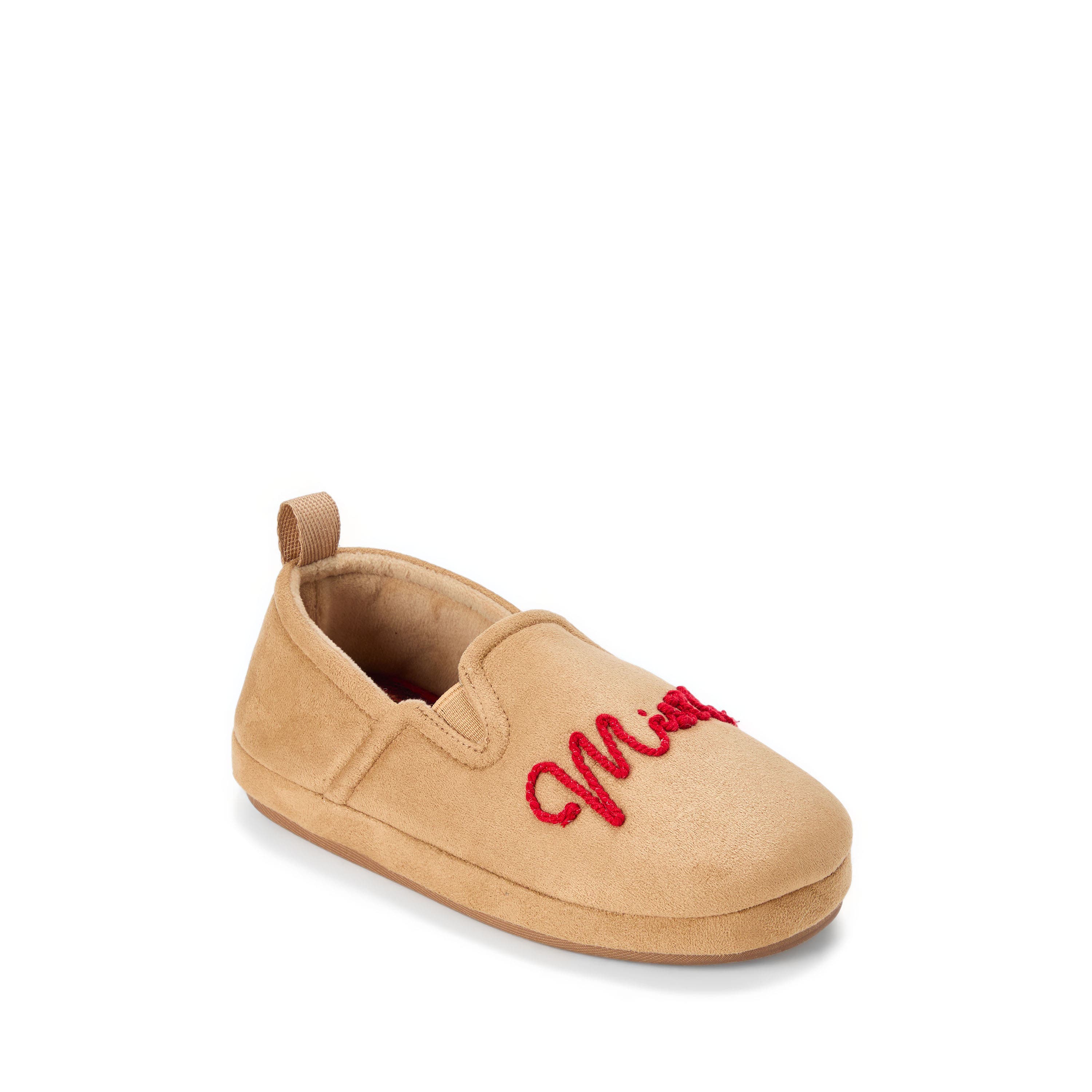 Kid's Cozy Holiday Closed Back Slippers, Main, color, DESERT