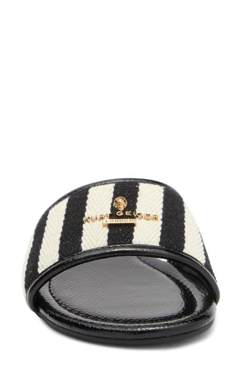Kurt Geiger London Greenwich Slide Sandal In Charcoal