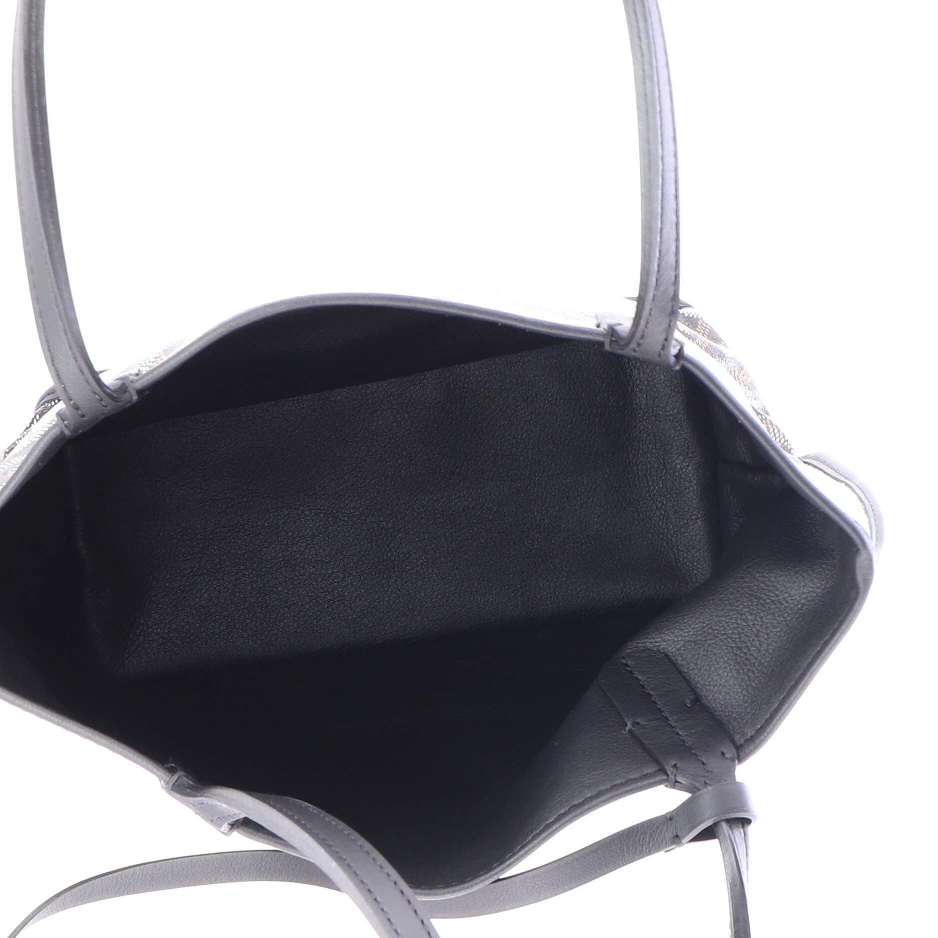 Anjou Reversible Tote Coated Canvas Mini, Alternate, color, Black