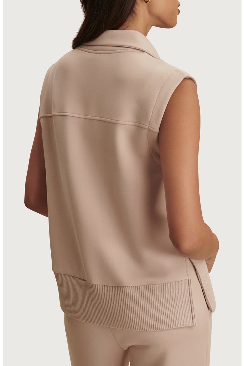 Conall Half Button Sleeveless Top, Alternate, color, MUSHROOM