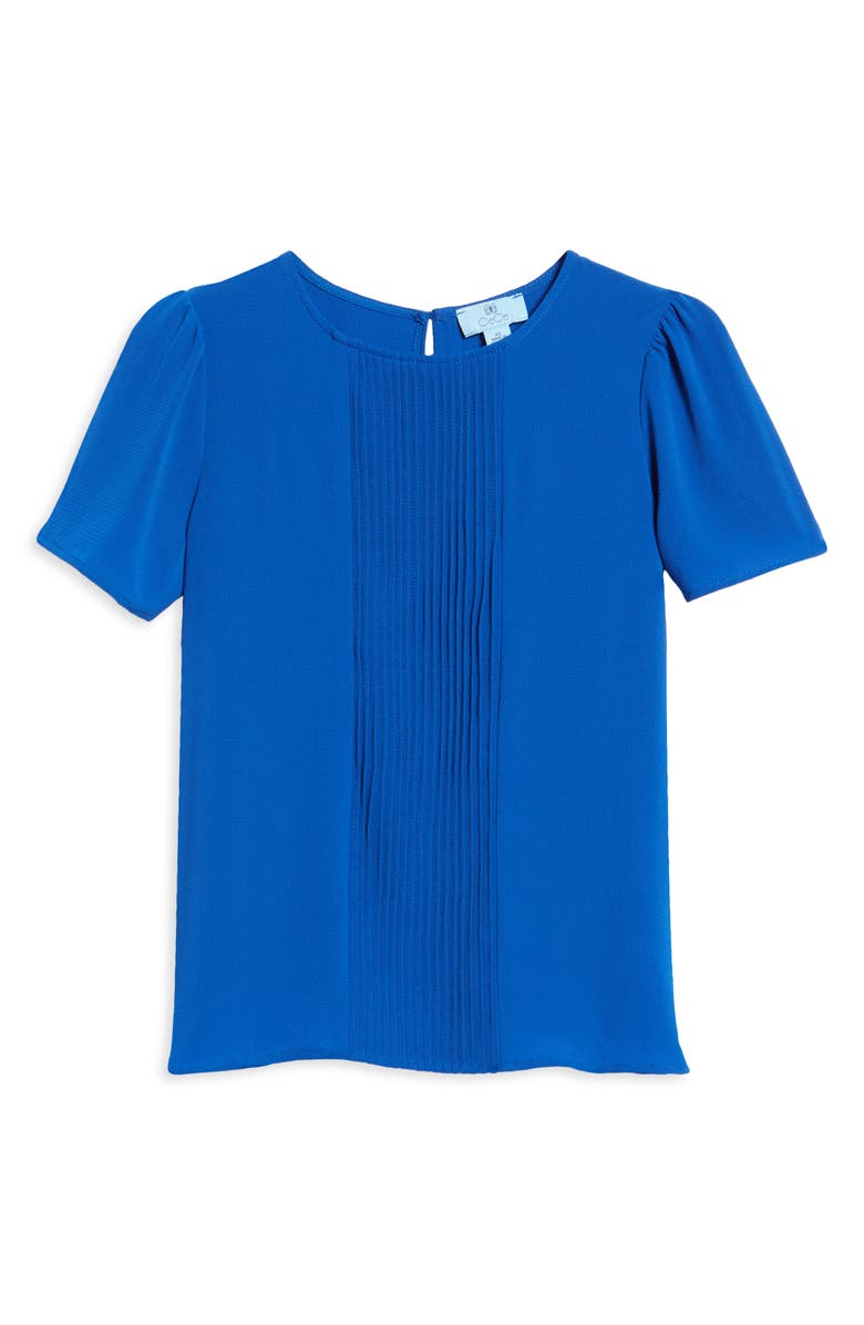 CeCe Pleat Front Top, Alternate, color, Royal Blue