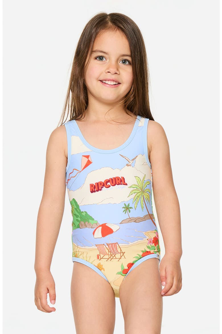 Kids' Road Trip One-Piece Swimsuit, Main, color, BLUE MULTI