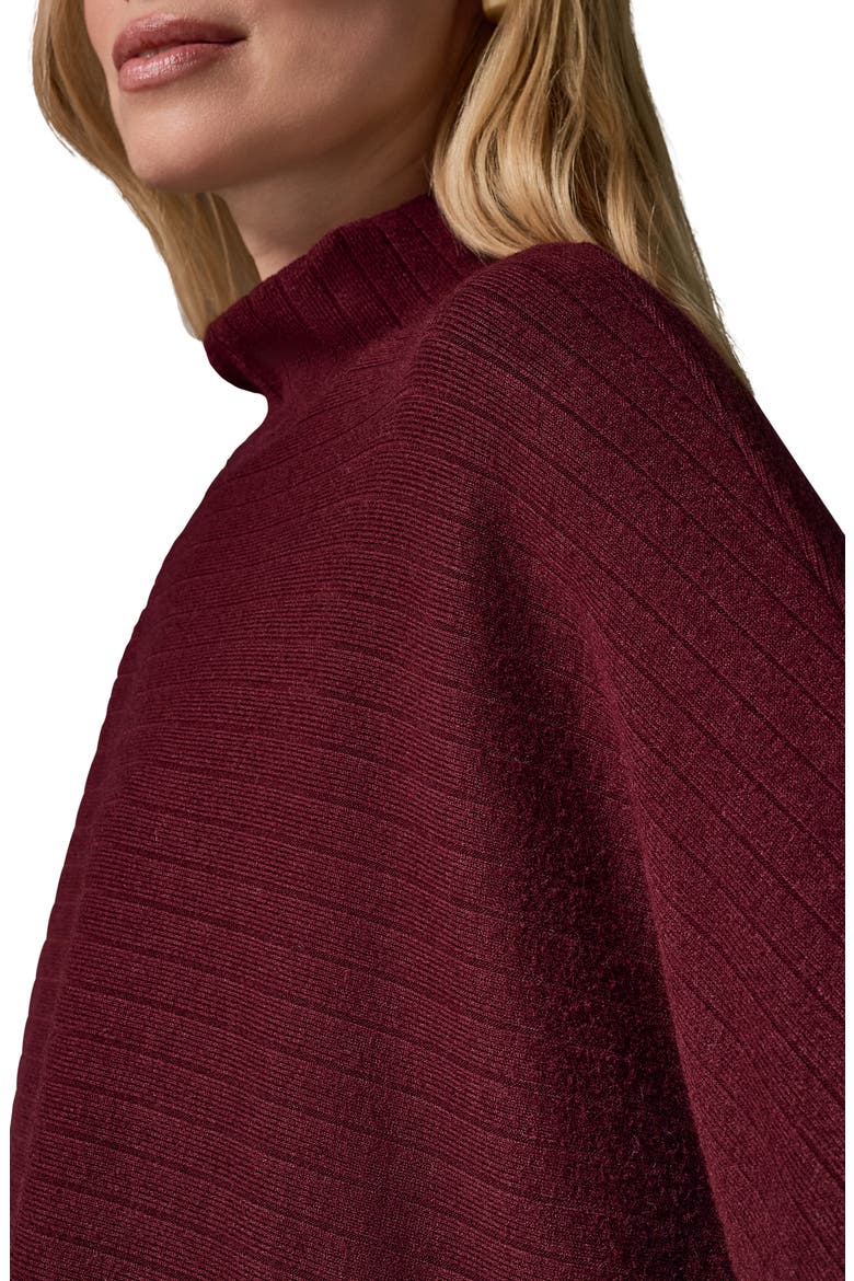Brushed Rib Dolman Sleeve Top, Alternate, color, BLK CHERRY