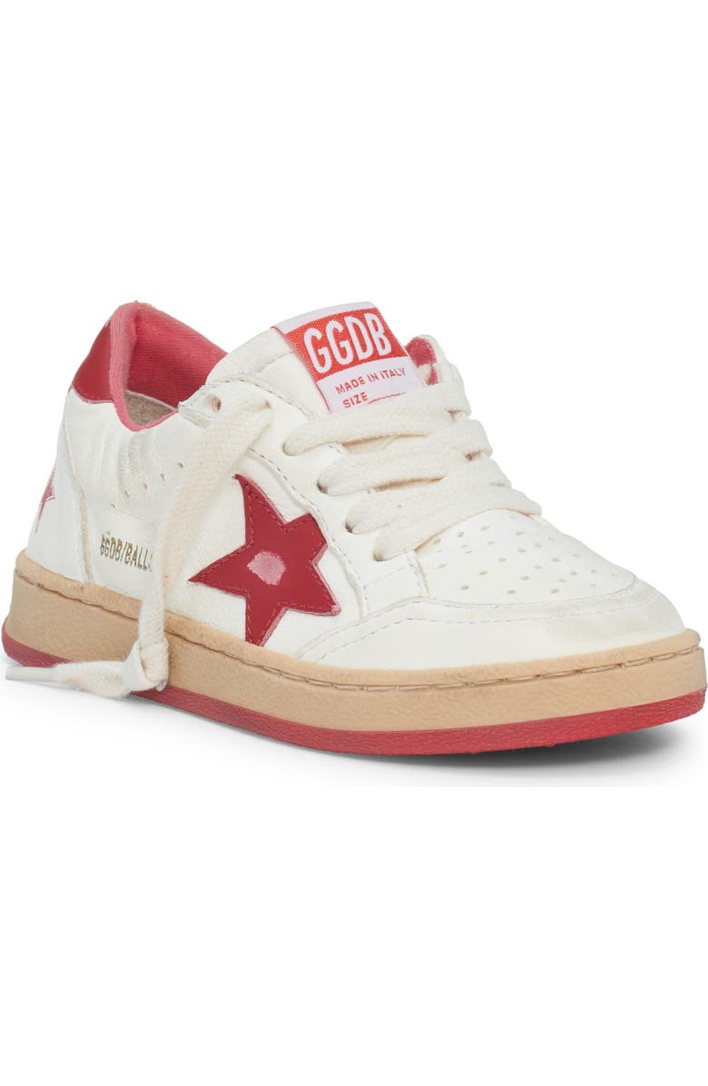 Golden Goose Kids' Ball Star Lace-Up Leather Sneaker, Main, color,