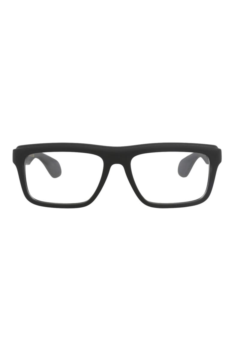 54mm Rectangle Optical Glasses, Main, color, BLACK BLACK TRANSPARENT