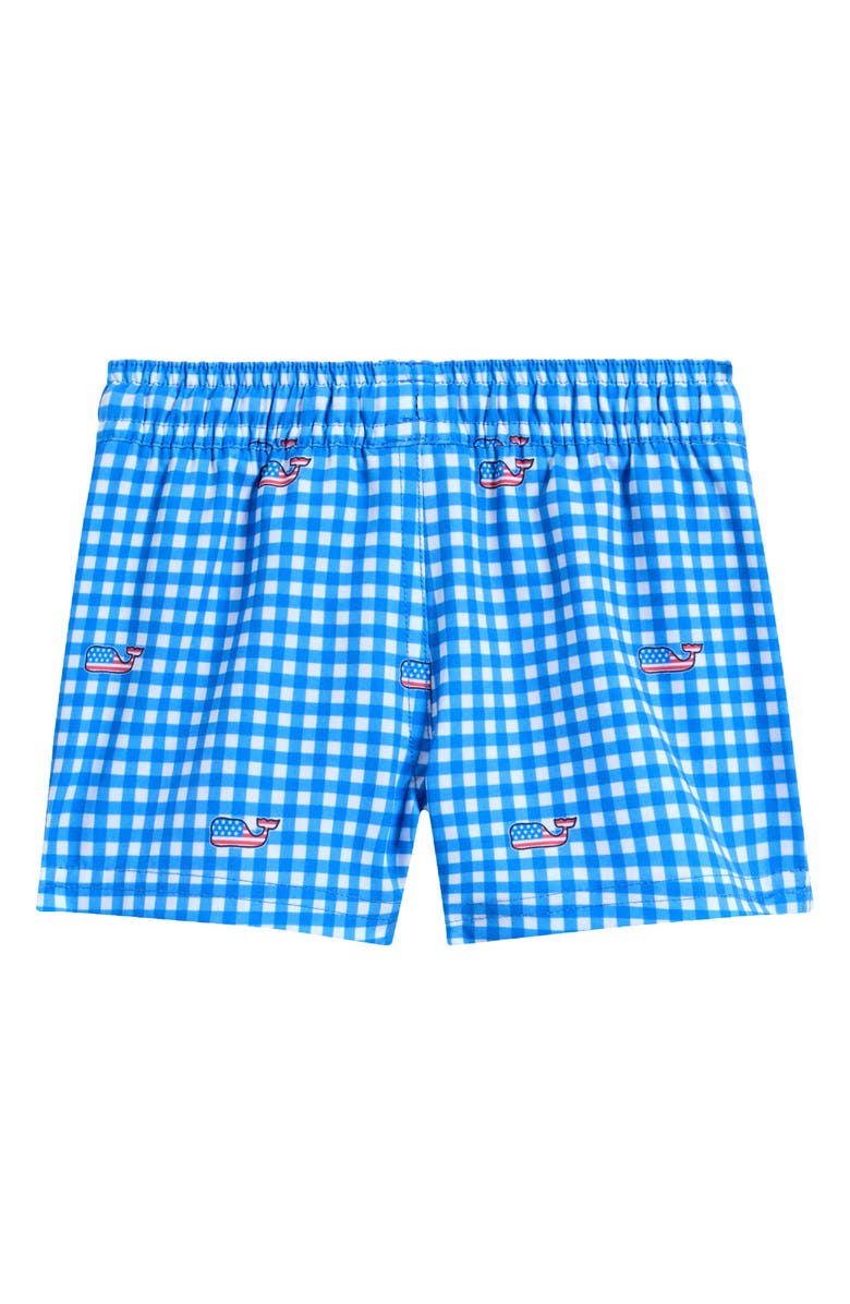 vineyard vines Chappy Gingham Check Swim Trunks, Alternate, color, Gingham Tide Blue