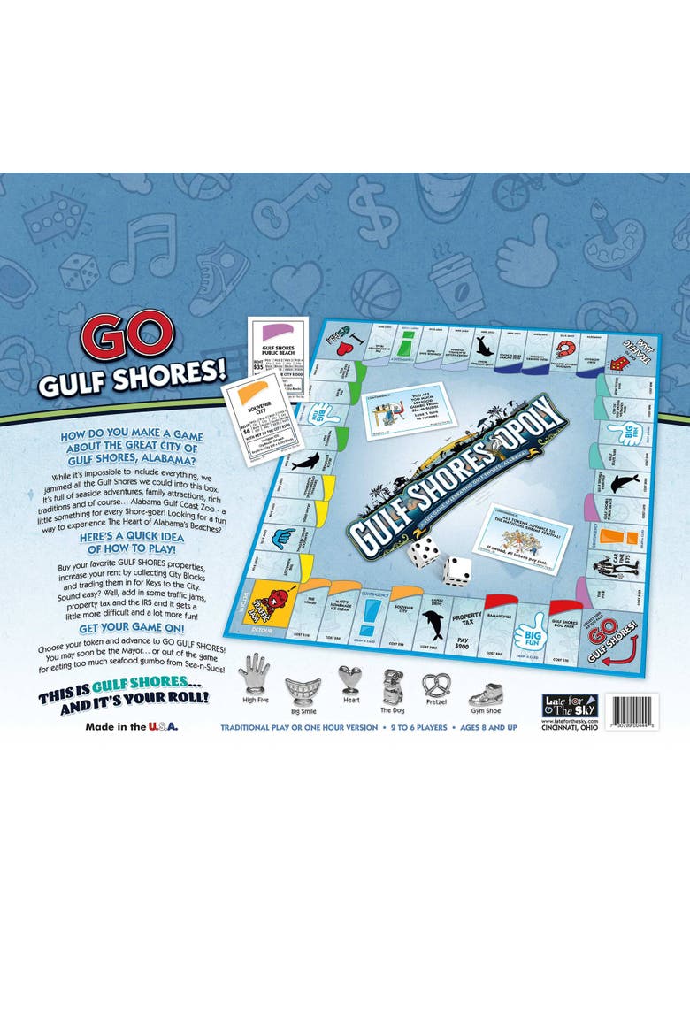 Gulf Shores Opoly Board Game, Alternate, color, Multicolored