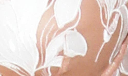 Fleur Du Mal Fuller Cup Lily Embroidered Underwire Demi Bra In Ivory