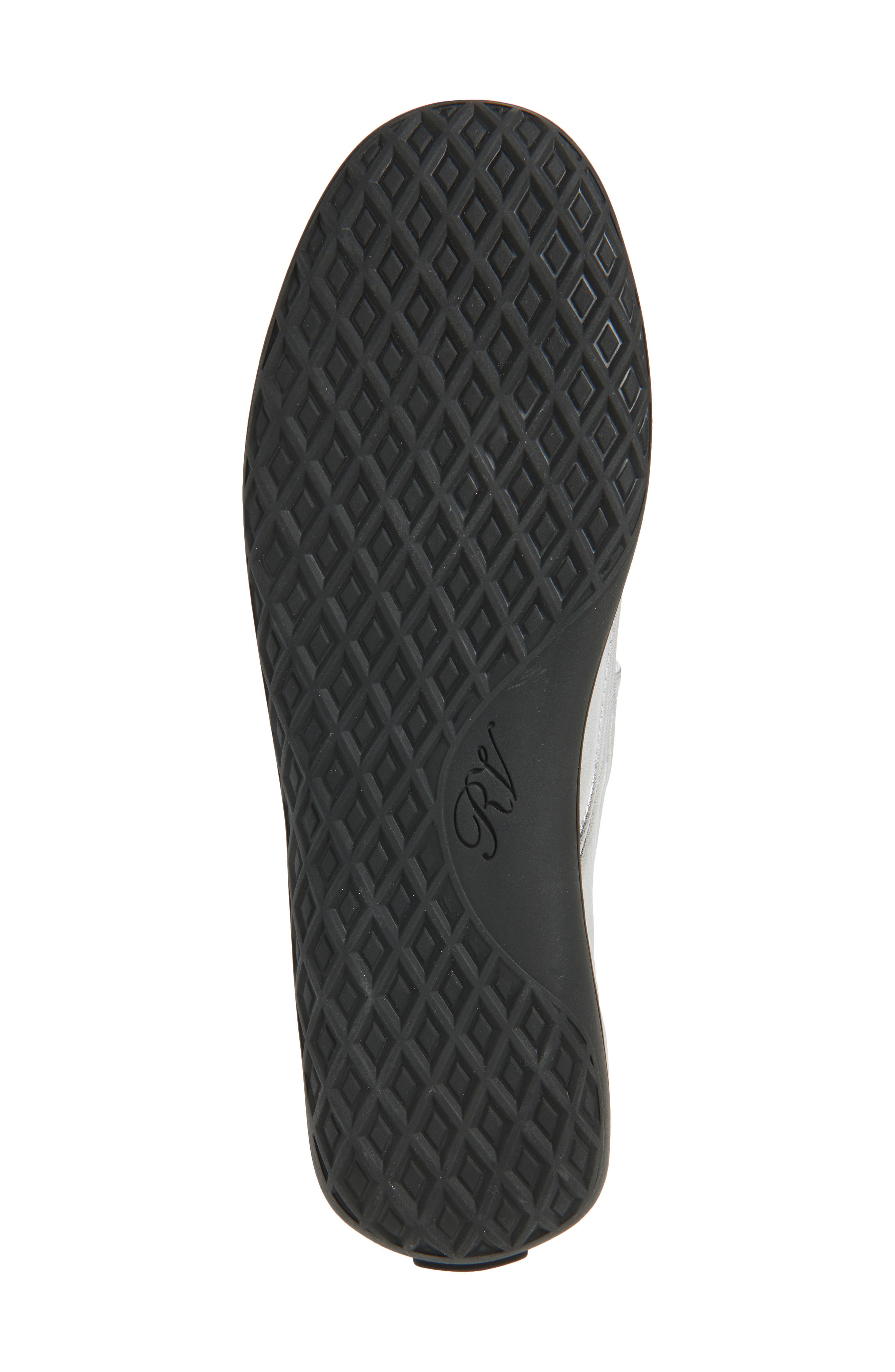 Roger Vivier Viv Low Quilted Metallic Leather Mary Jane Ballet Flat, Alternate, color, Argento .Silver