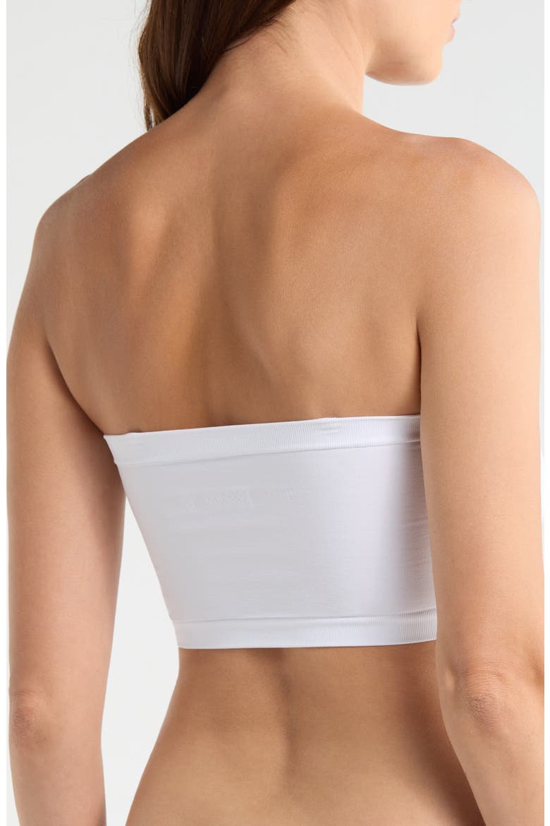 Seamless Bandeau Bra, Alternate, color, WHITE