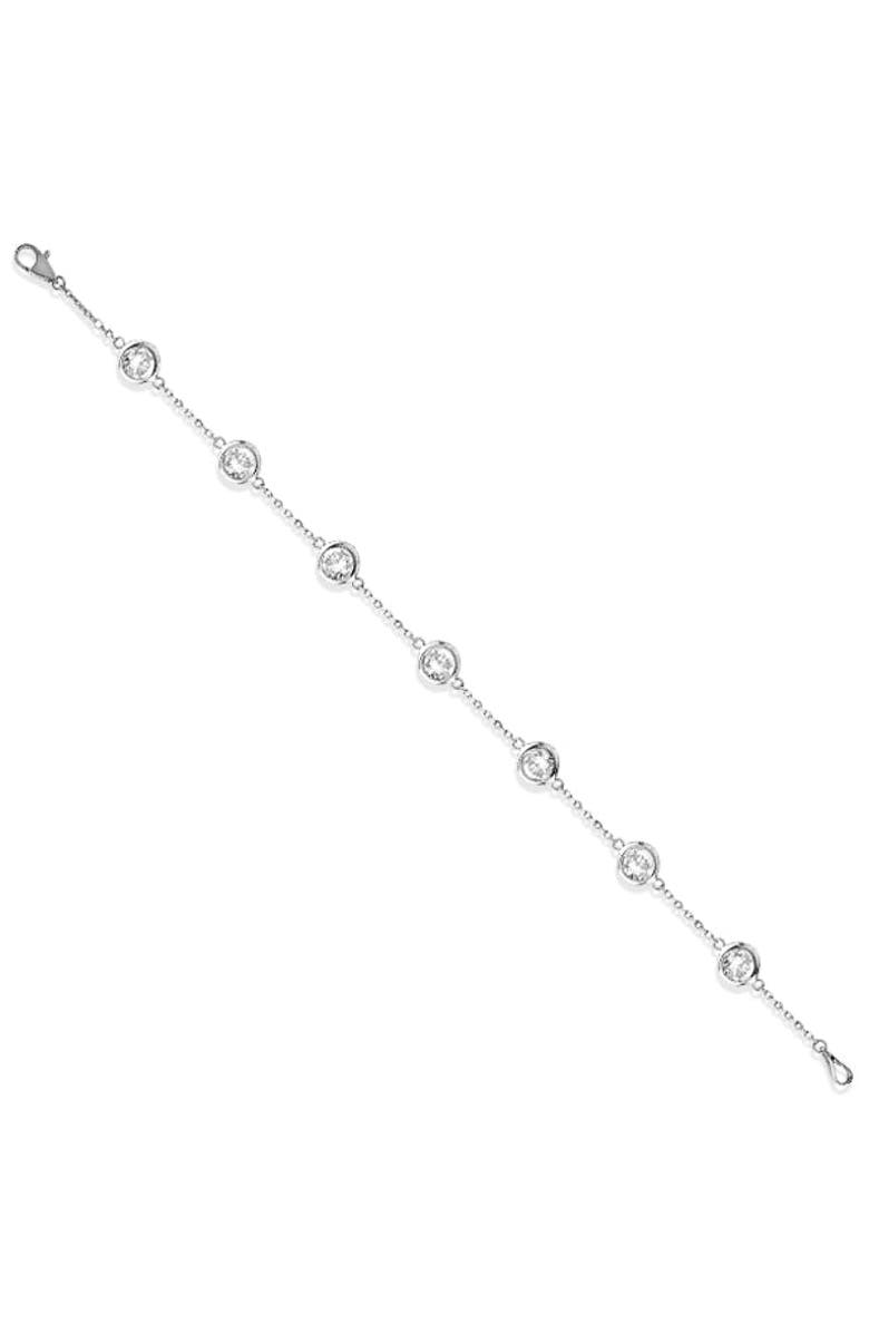 ALLUREZ Diamond Anklet Bracelet Bezel Set 14K, Alternate, color, 1.5Ct,White Gold