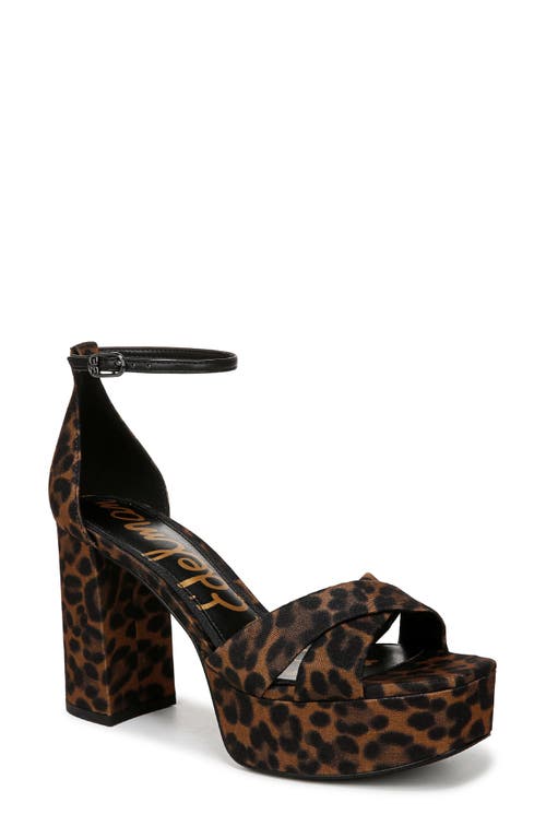 Sam Edelman Jullian Platform Heel Brown Multi Fabric In Brown Multi