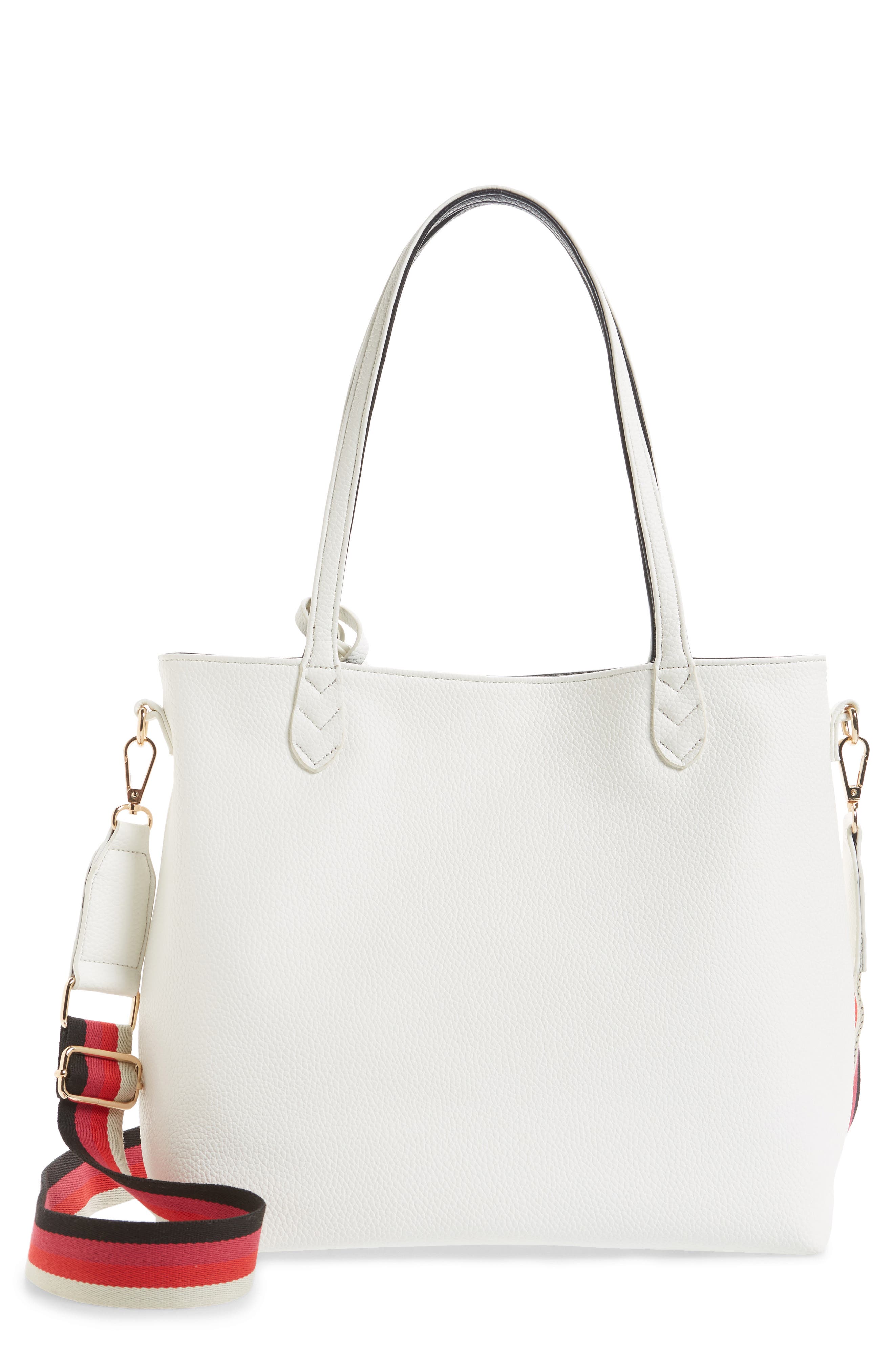 Mali + Lili Melissa Reversible Vegan Leather Tote, Main, color, 