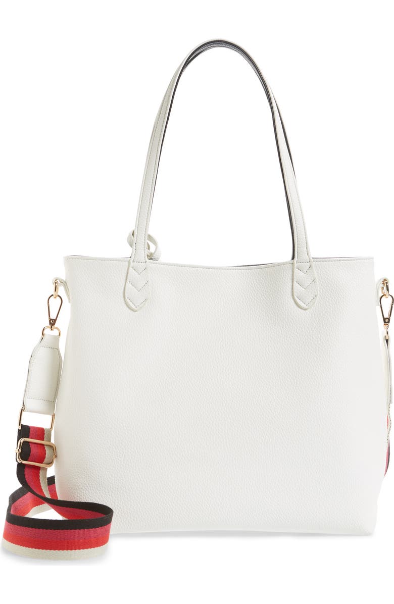 Mali + Lili Melissa Reversible Vegan Leather Tote, Main, color,