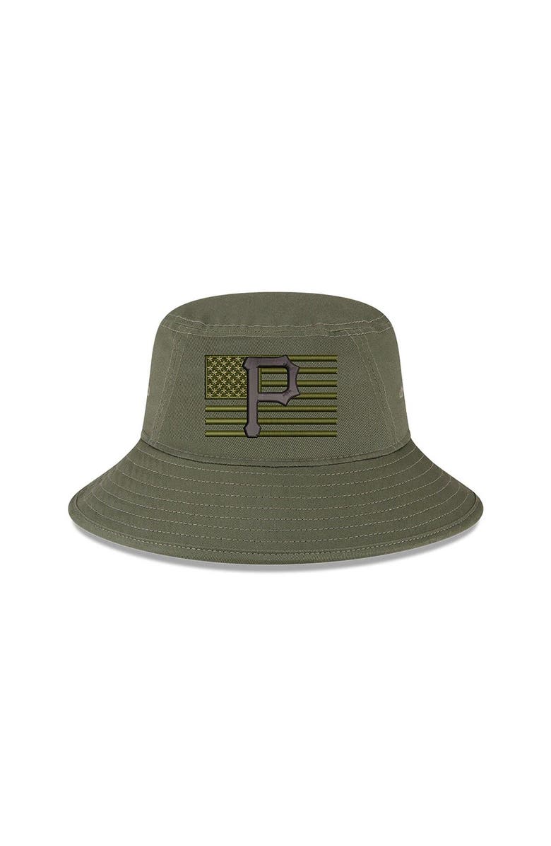 New Era Men's New Era  Green Pittsburgh Pirates 2023 Armed Forces Day Bucket Hat, Alternate, color, 