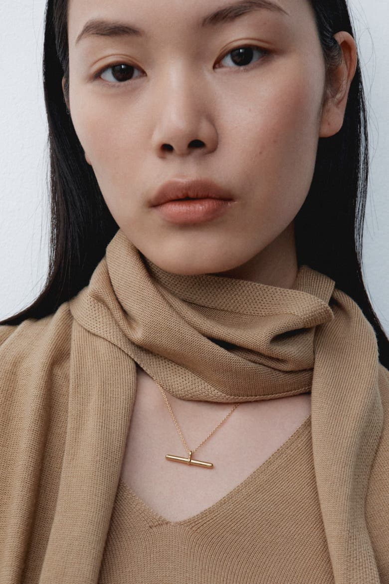 14kt Gold Vermeil  Vestige Toggle Necklace, Alternate, color, Yellow Toned Gold