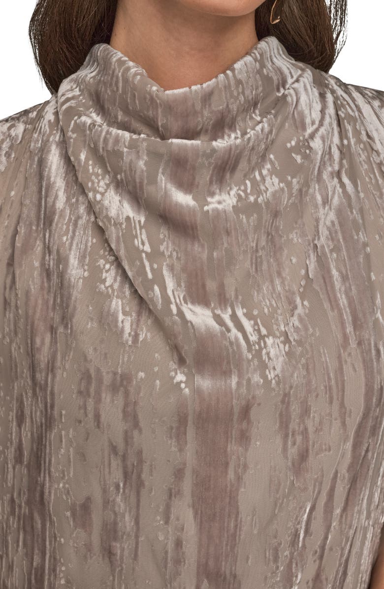 Donna Karan New York Burnout Sleeveless A-Line Maxi Dress, Alternate, color, Vapor