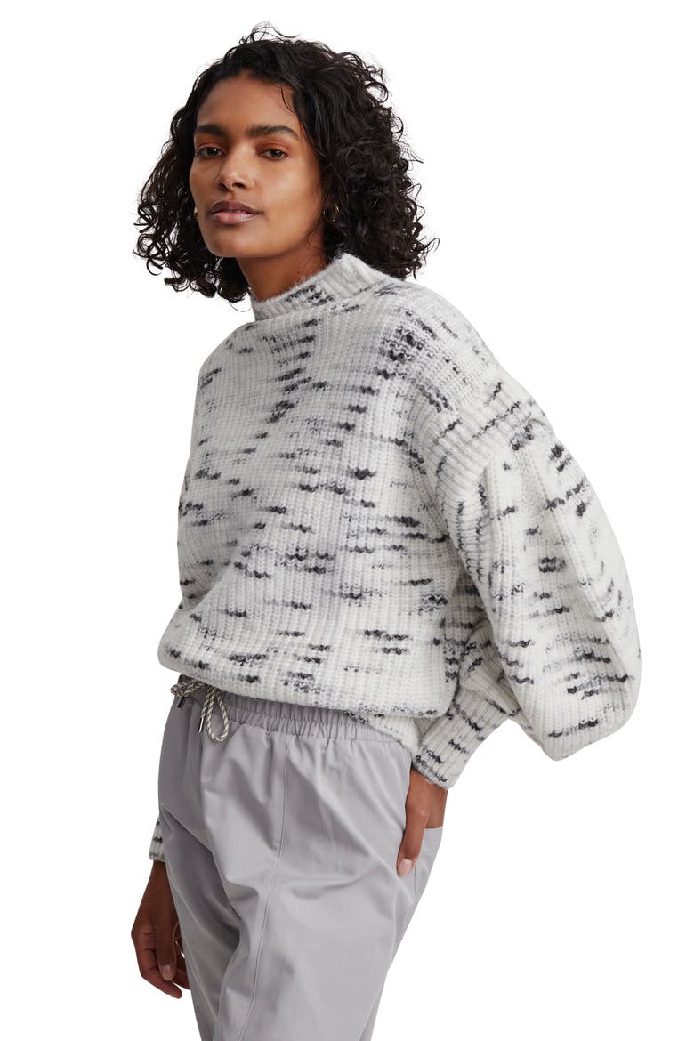 Belgrave Knit Sweater, Alternate, color, EGRET/ CHARCOAL