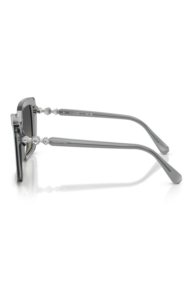 57mm Butterfly Sunglasses, Alternate, color, TRANSPARENT GREY / GREY