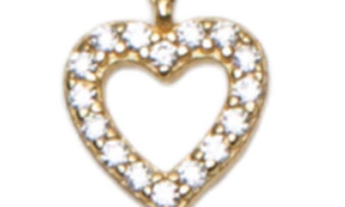 Argento Vivo Cubic Zirconia Pavé Heart Charms Y-necklace