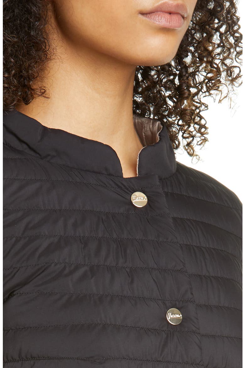 Reversible Water Repellent Down Puffer Jacket, Alternate, color, BLACK/ TAUPE