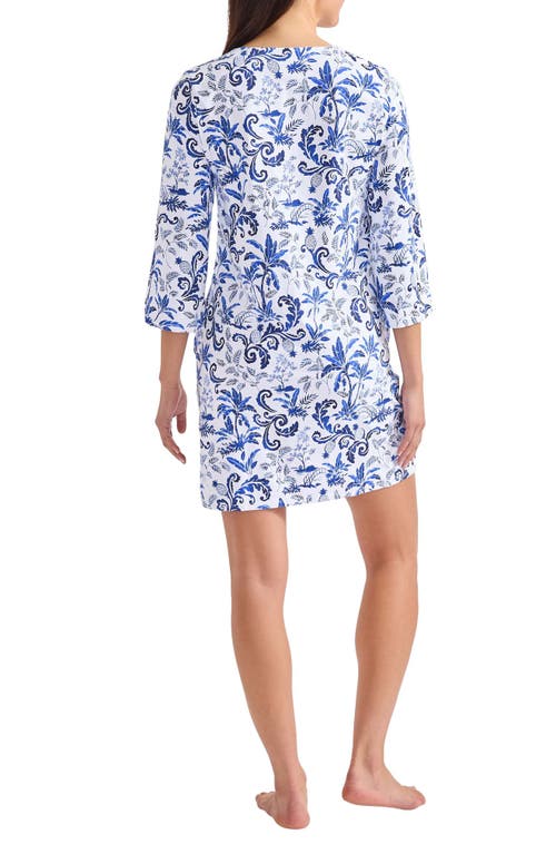 Tommy Bahama Terrazzo Tile Cover-up Shift Dress In Mountain Bluebell