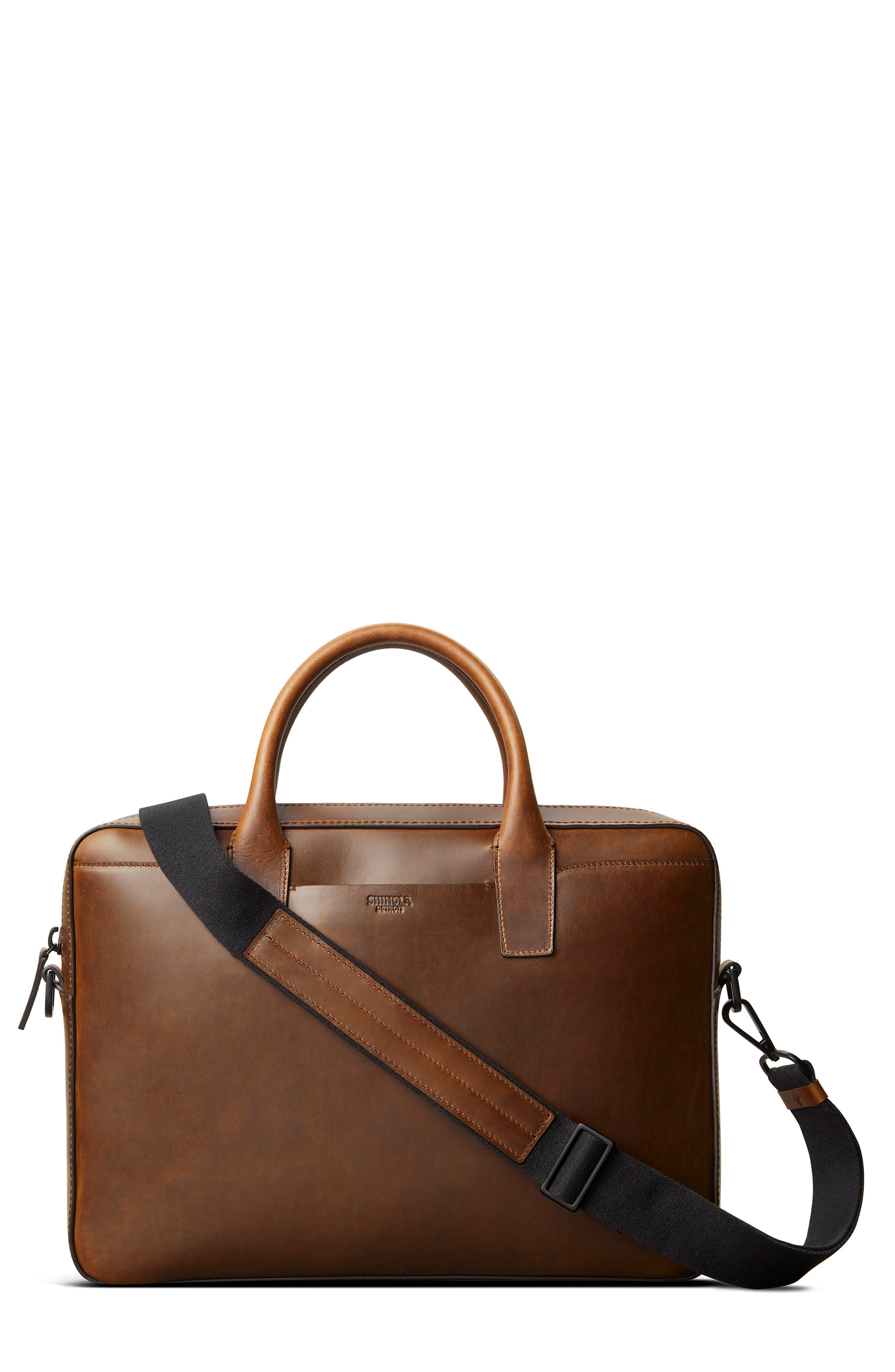 Shinola Fulton Navigator Leather Briefcase, Main, color, 