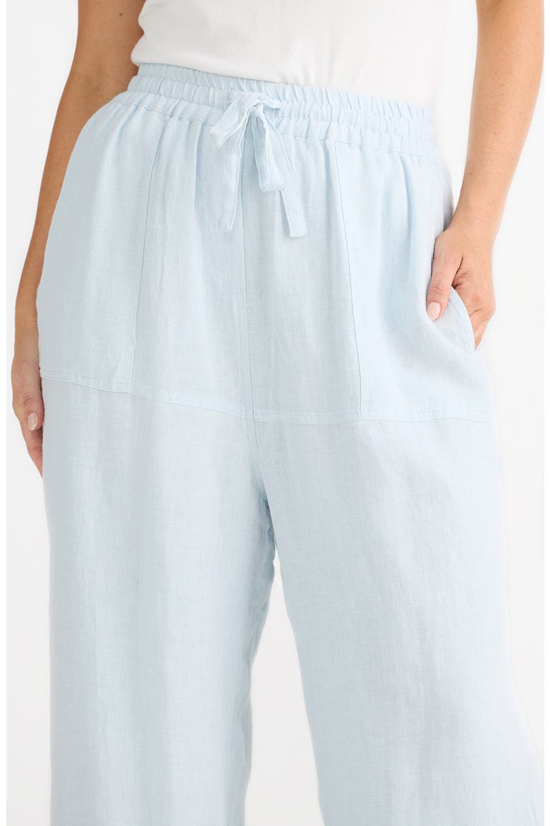 Sunny Days Wide Leg Linen Pants, Alternate, color, SKY