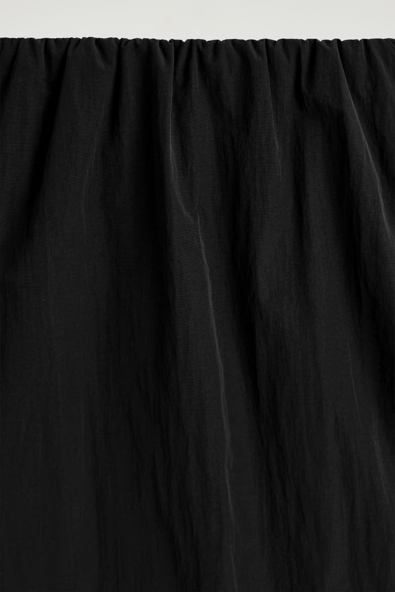 Gathered Pencil Skirt, Alternate, color, BLACK