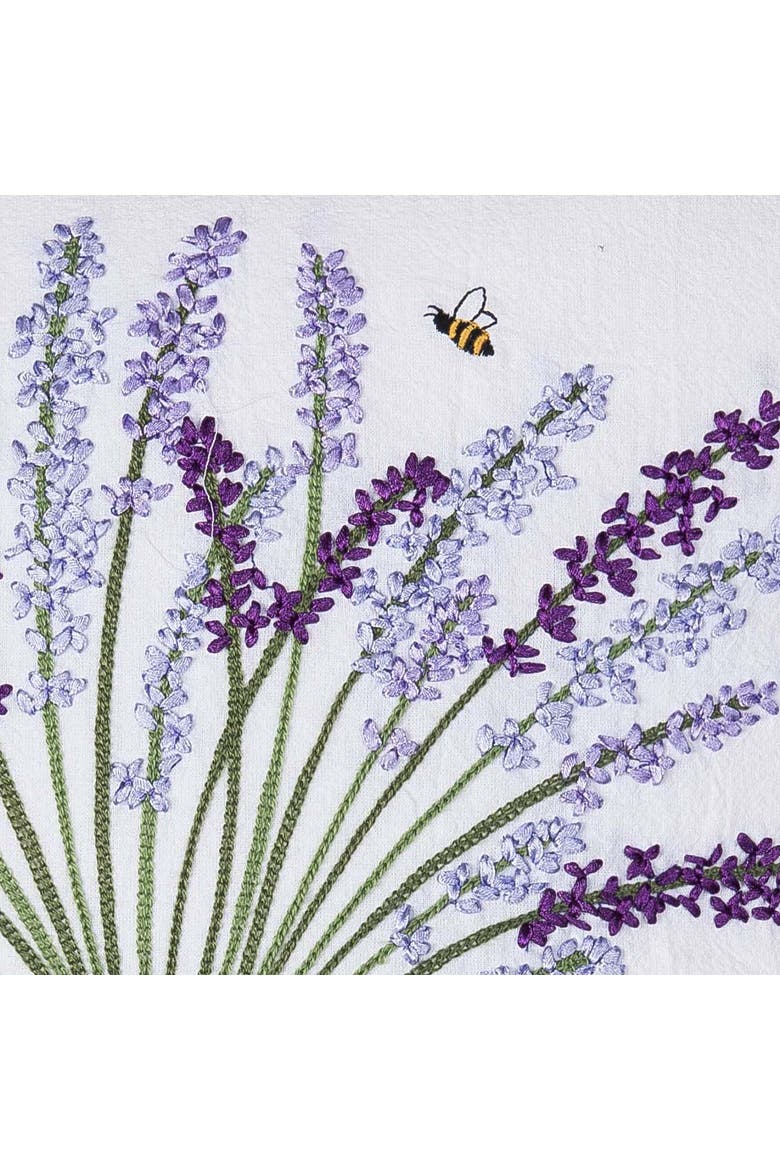 Lavender Flower Bouquet Cotton Blend Spring Accent Throw Pillow 18" x 18", Alternate, color, Purple