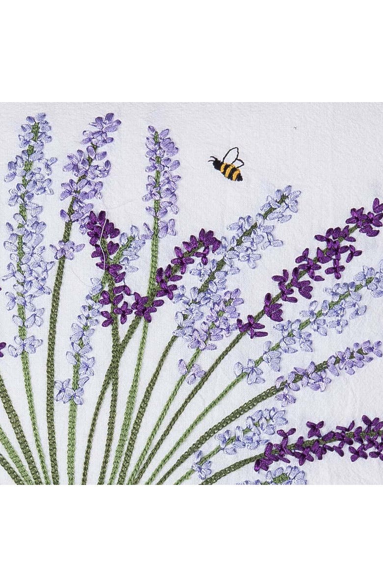 C&F Home Lavender Bouquet Embroidered Throw Pillow, 18" x 18", Alternate, color, Purple