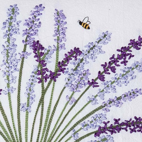 C & F Home C&f Home Lavender Bouquet Embroidered Throw Pillow, 18" X 18" In Purple