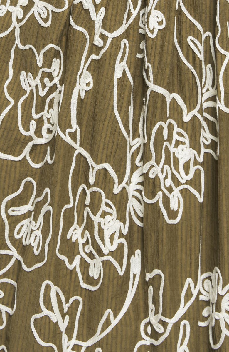 FLYING TOMATO Textured Floral Babydoll Minidress, Alternate, color, 