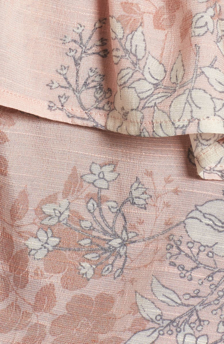 Mimi Chica Ruffle One-Shoulder Romper, Alternate, color, 