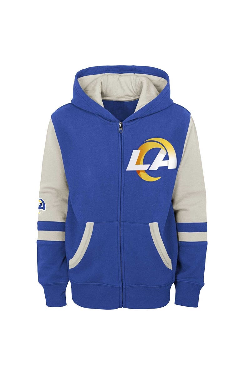 Outerstuff Preschool Royal Los Angeles Rams Stadium Color Block Full-Zip Hoodie, Alternate, color, Royal
