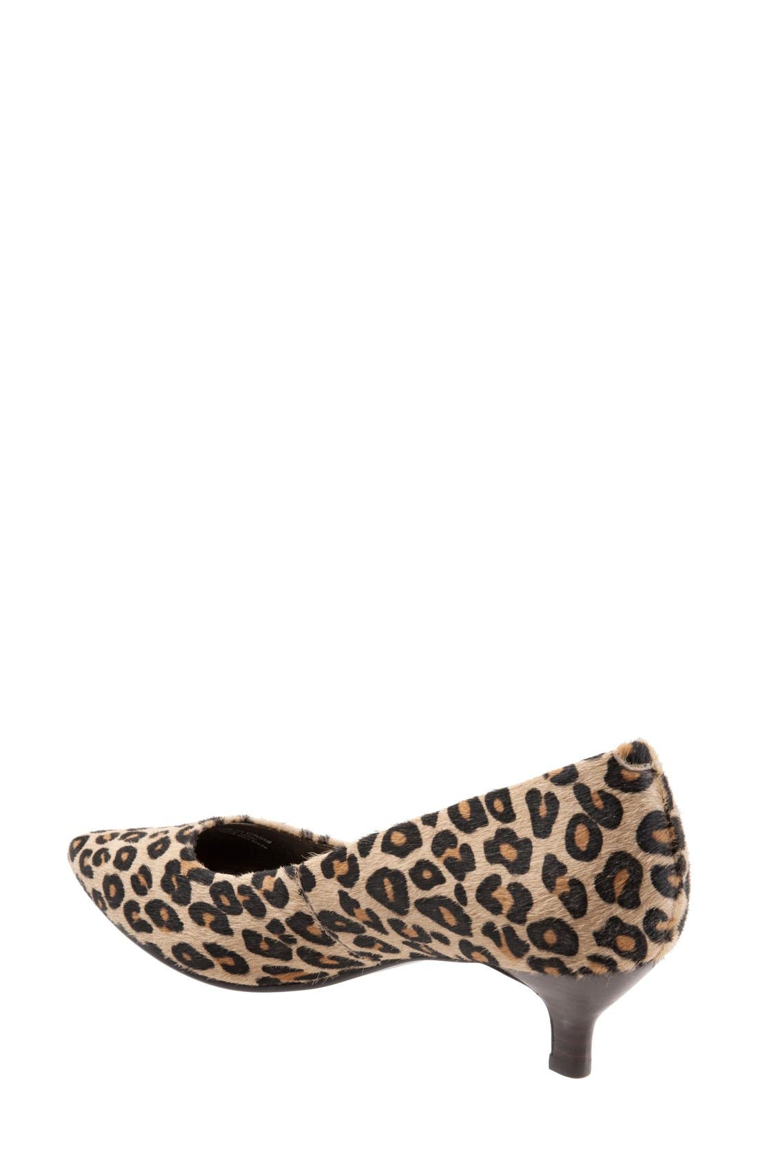 'Paulina' Leather Pump, Alternate, color, DARK TAN LEOPARD