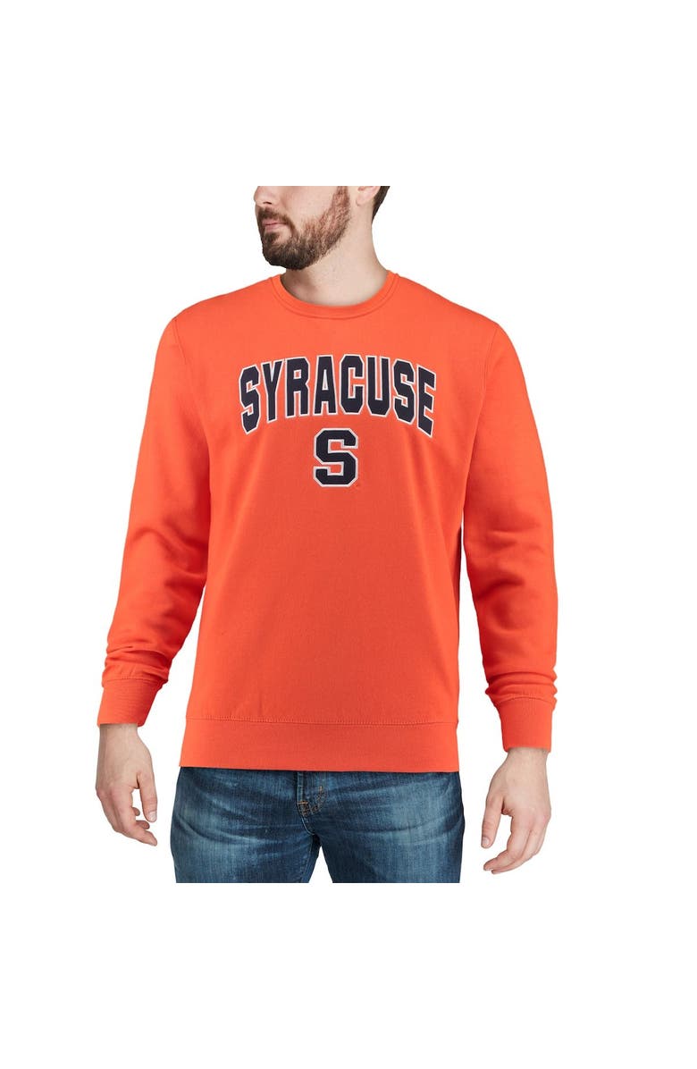 COLOSSEUM Men's Colosseum Orange Syracuse Orange Arch & Logo Crew Neck Sweatshirt, Alternate, color, Orange