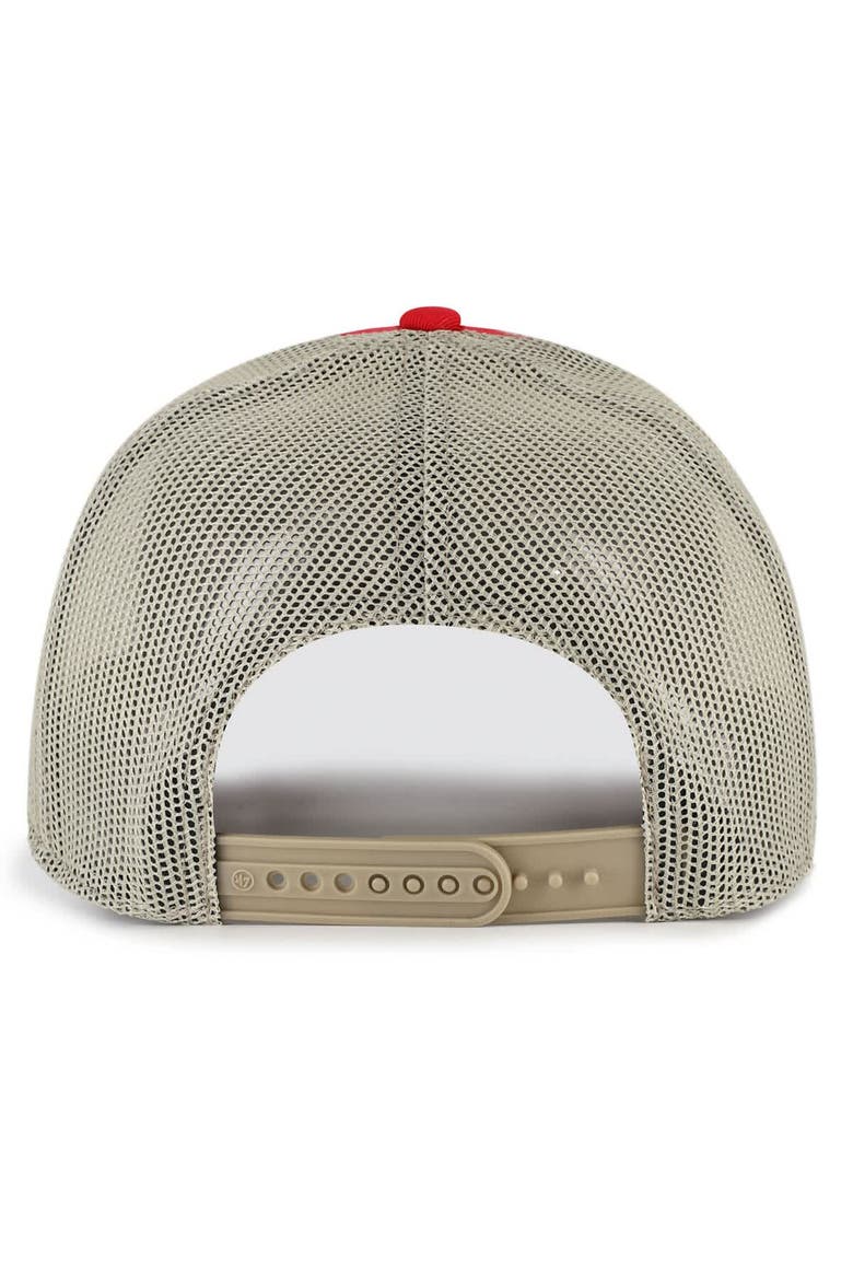 Men's '47 Red Wisconsin Badgers Arid Adjustable Trucker Hat, Alternate, color, Red