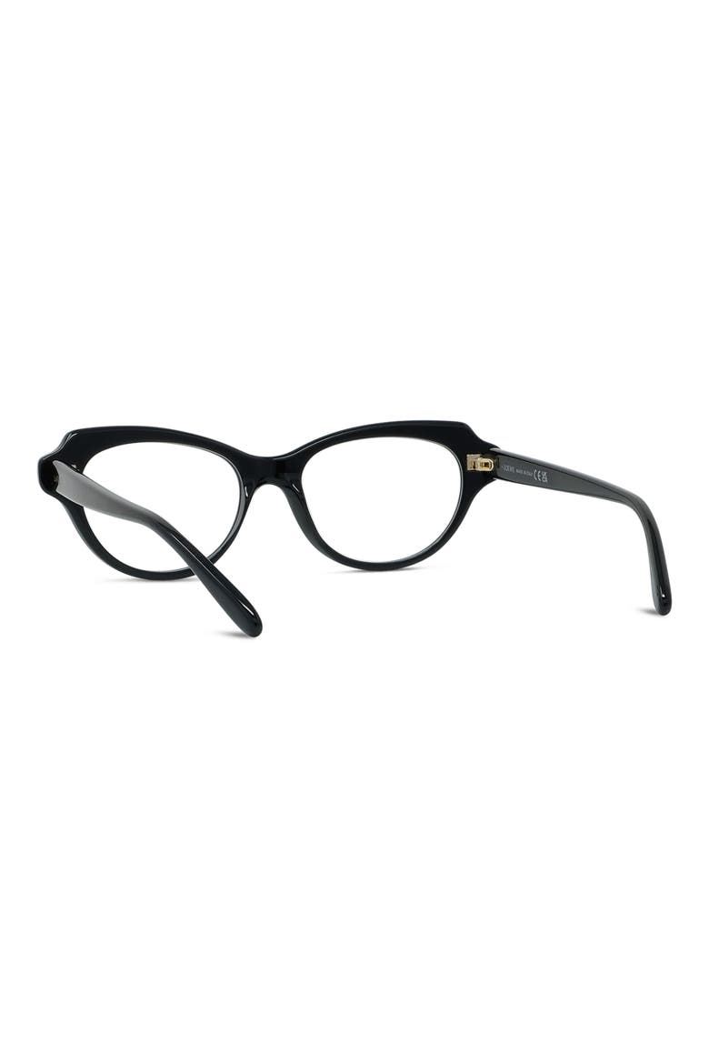 Slim 52mm Geometric Optical Glasses, Alternate, color, SHINY BLACK