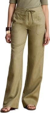Lauren Ralph Lauren Linen Wide Leg Pants