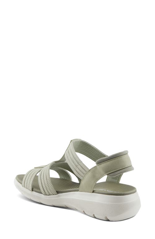 Flexus By Spring Step Cardona Wedge Sandal In Sage Green