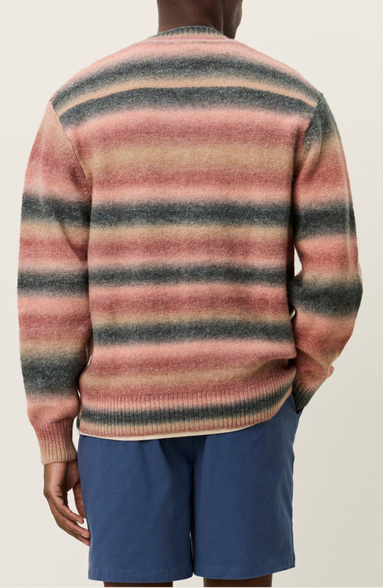 Les Deux Boston Ombré Stripe Cardigan, Alternate, color, Sea Moss Green