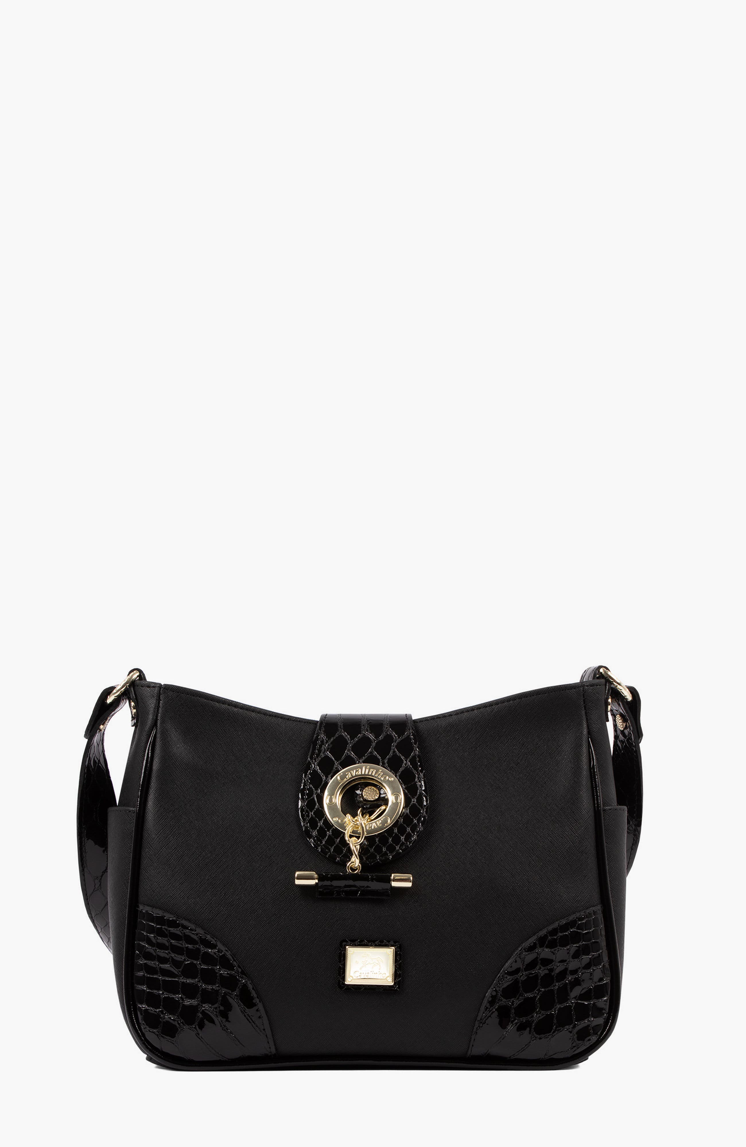 Cherry Blossom Shoulder Bag 212, Main, color, Black