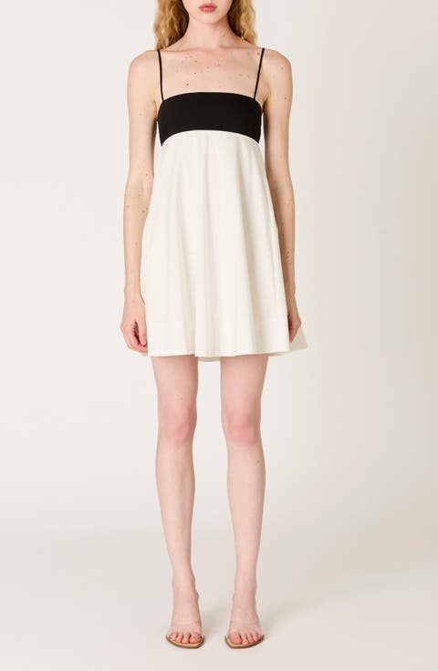 Girasol Cotton Blend Babydoll Minidress