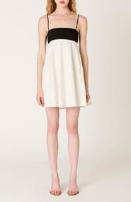 Nia Girasol Cotton Blend Babydoll Minidress
