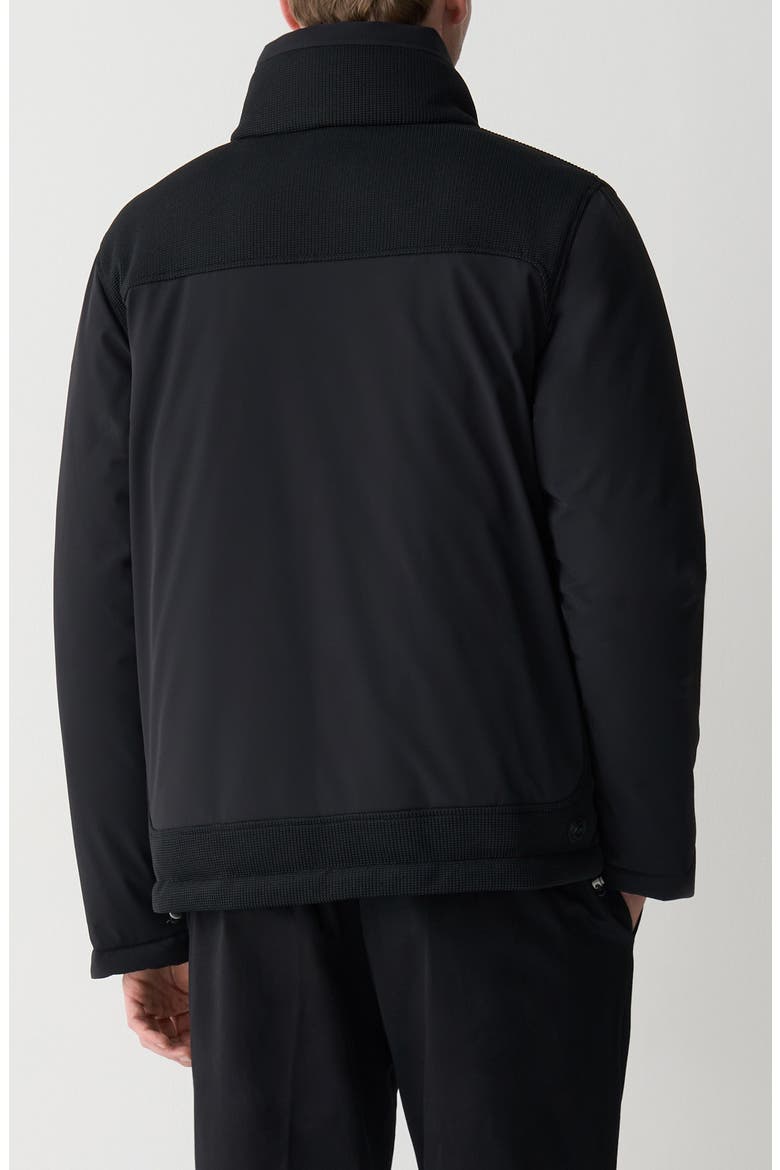 Mixed Media Waterproof Down Jacket, Alternate, color, BLACK-VULCAN