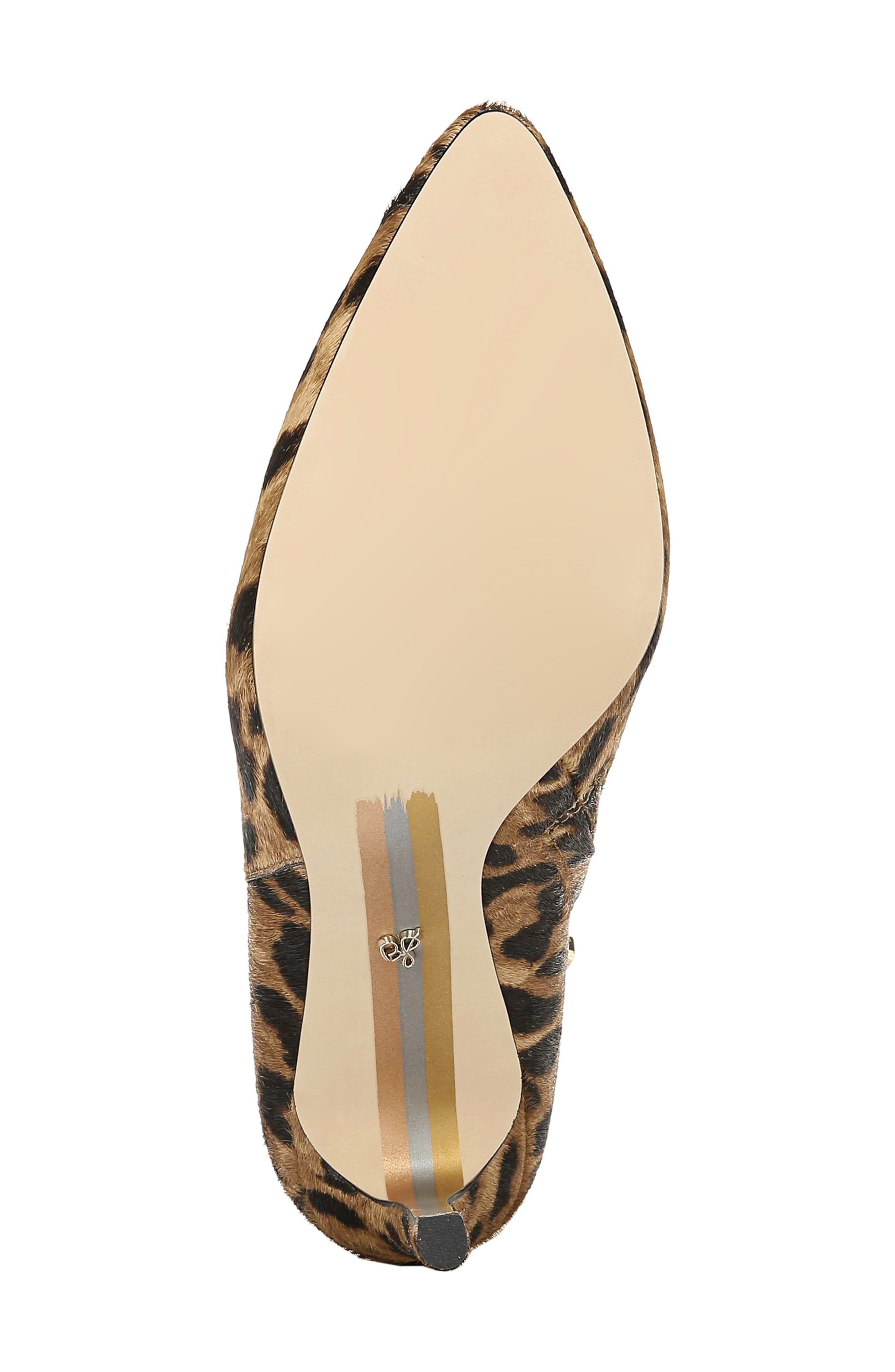 Wren Almond Toe Genuine Calf Hair Bootie, Alternate, color, BROWN LEOPARD CALF HAIR