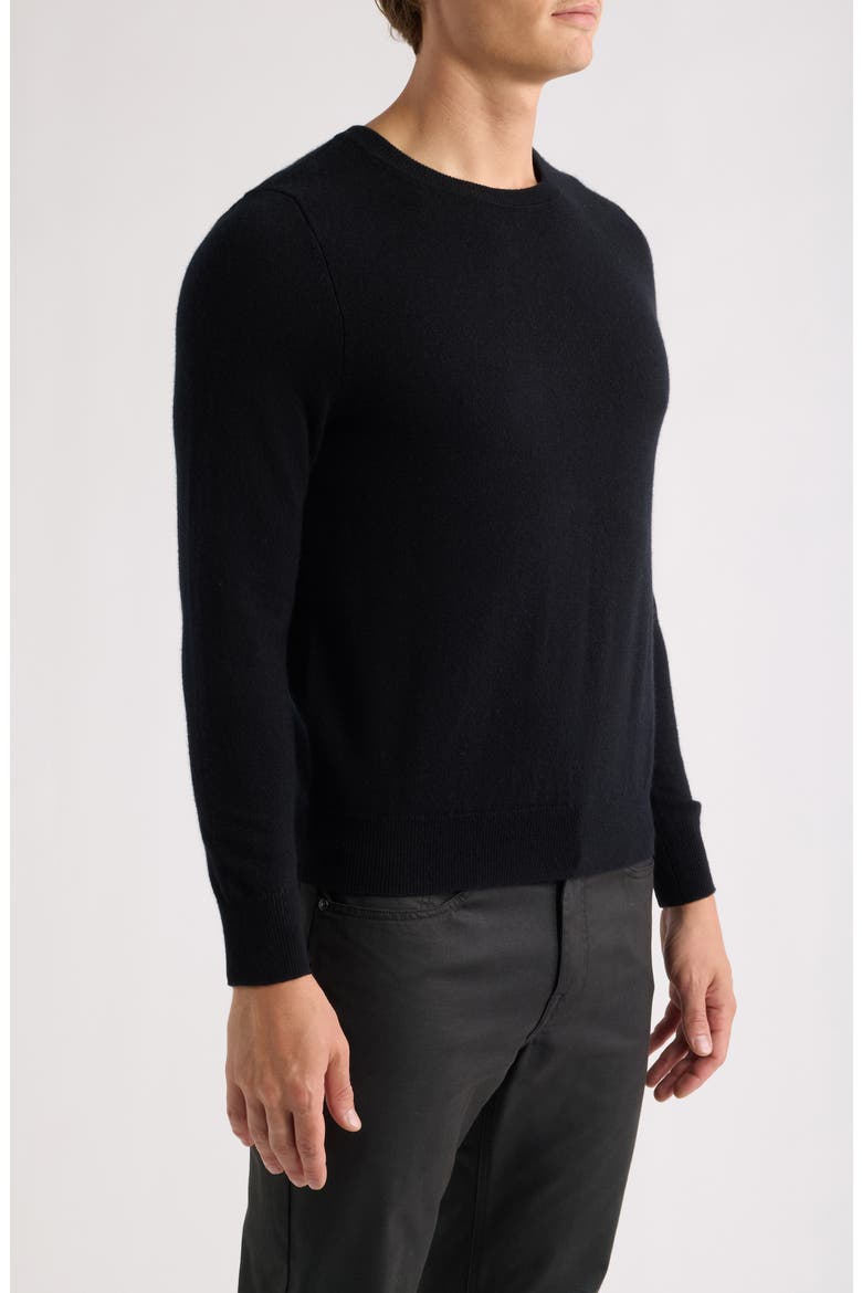 Cashmere Crewneck Sweater, Alternate, color, BLACK