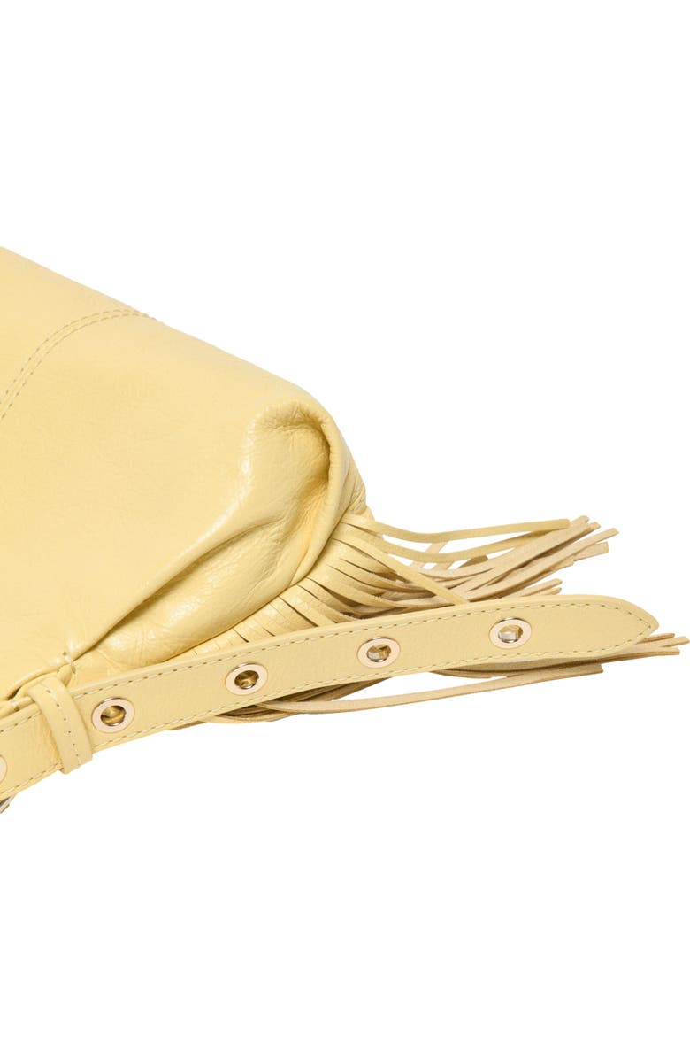 maje Matte crackle Miss M mini bag, Alternate, color, Pale Yellow